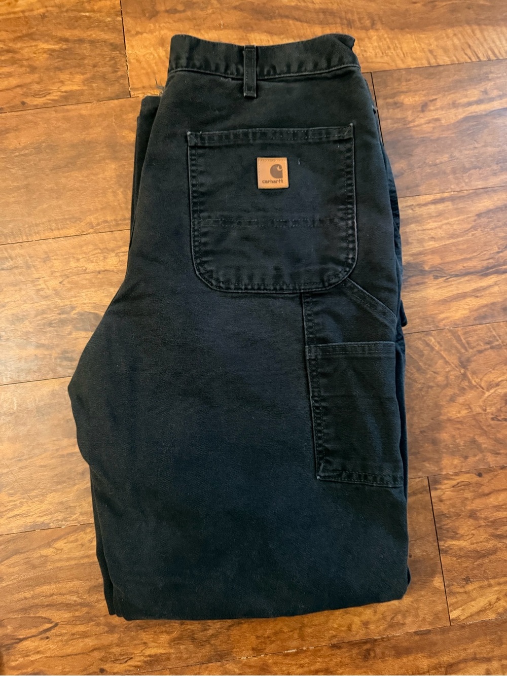 Carhartt Pants Men’s 34x34 B11 BLK Original Dungaree Fit Work Carpenter Black